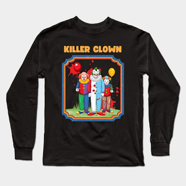 killer clown Long Sleeve T-Shirt by derrickcrack